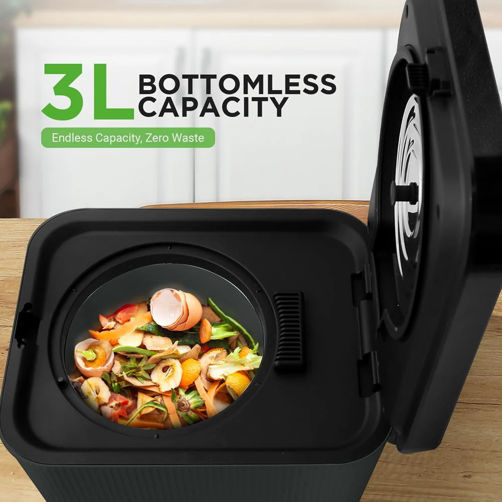 3L Electric Kitchen Composter - Efficient Waste Breakdown, Grey - Image 6