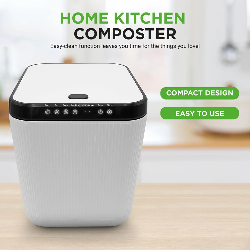 3L Electric Kitchen Composter - Odorless, Automatic, White - Image 5