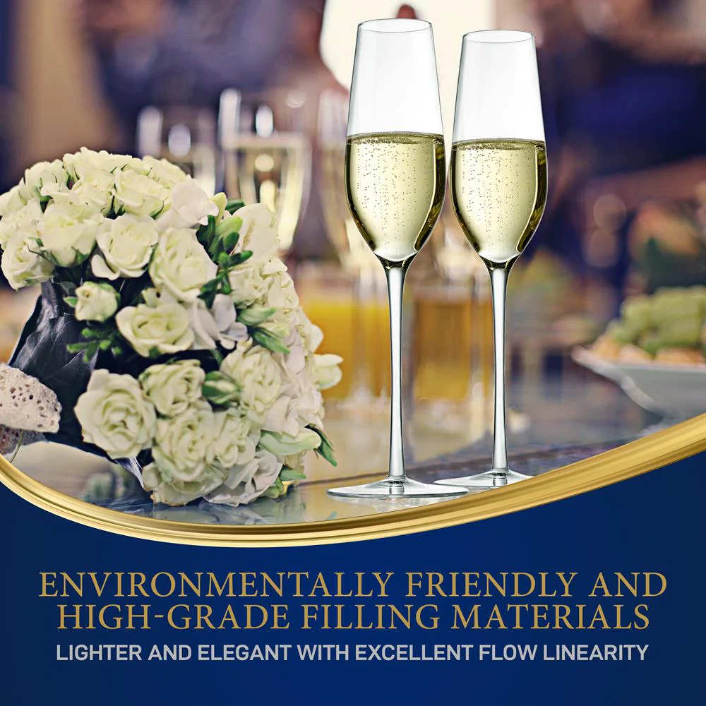 Champagne Flutes Set of 2, Preserve Bubbles, Lead-Free Crystal - Image 5