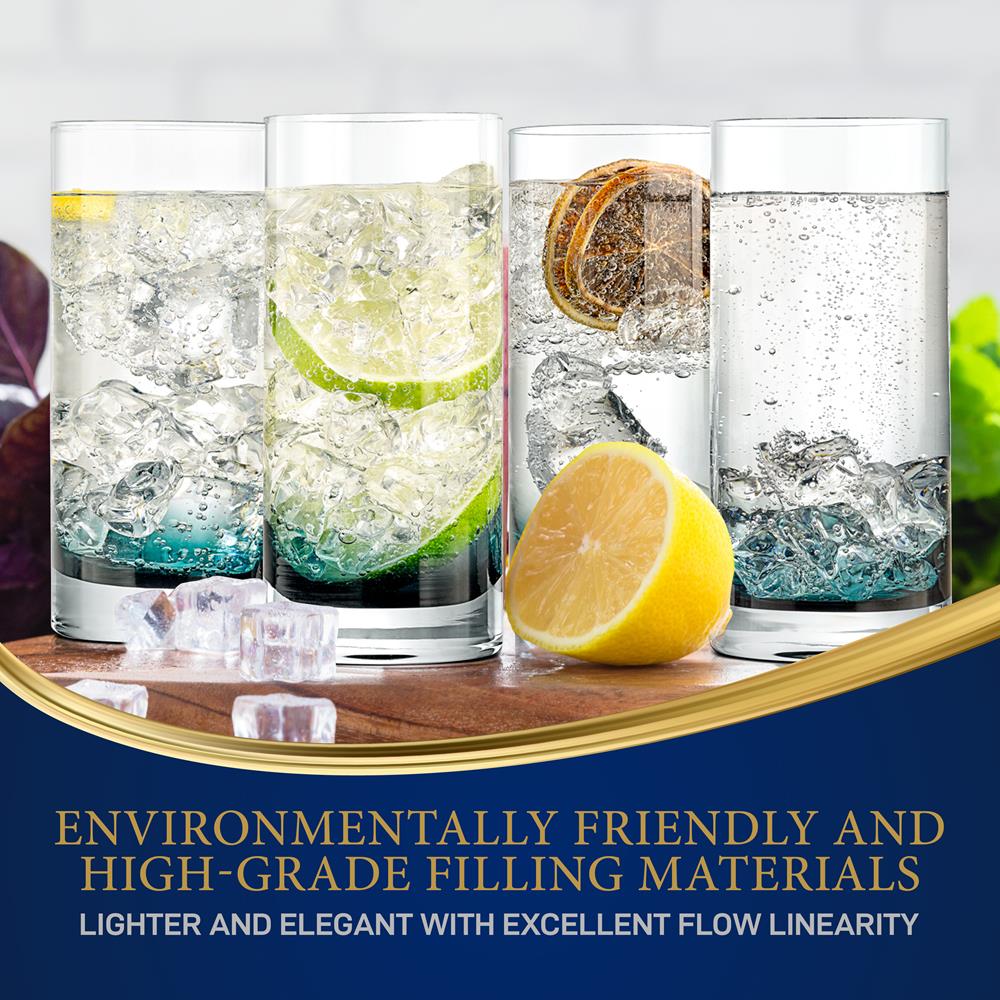 Highball Glasses Set of 2 - Durable Crystal, Dishwasher Safe, Clear - Image 5