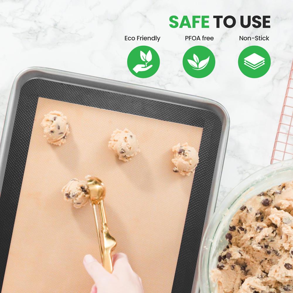 Silicone Baking Mats, Non-stick, Food-Grade, Oven-Safe to 480°F, 2 Pack - Image 3