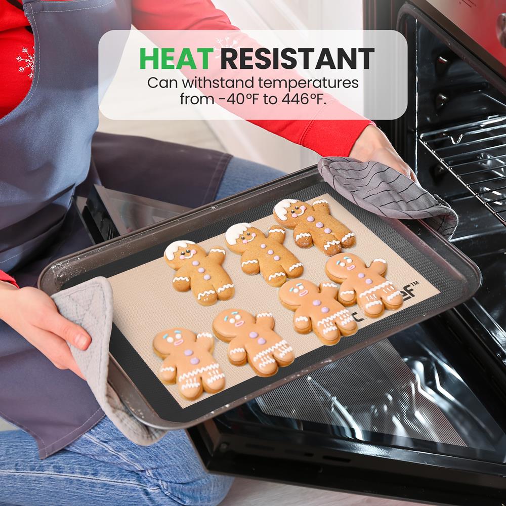 Silicone Baking Mats, Non-stick, Food-Grade, Oven-Safe to 480°F, 2 Pack - Image 4