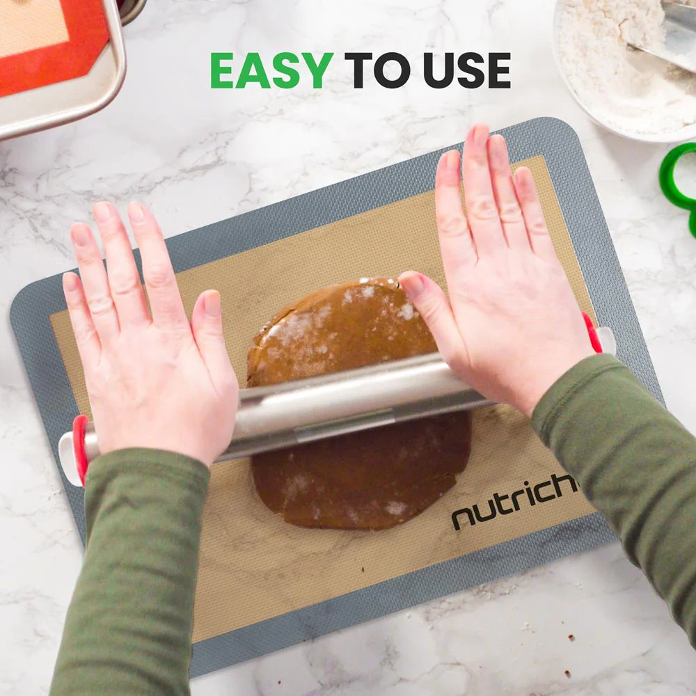 Silicone Baking Mats - Non-stick, Oven-safe 480¬8F, Food-Grade, Grey - Image 6