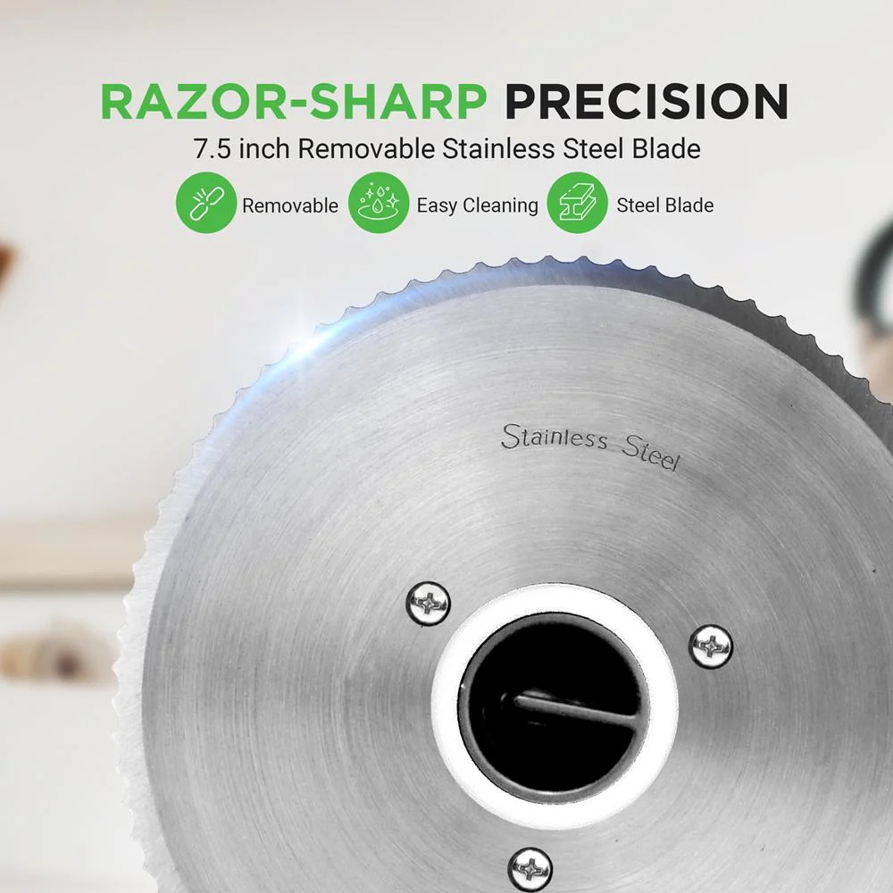 Electric Meat Slicer 200W Adjustable Stainless Steel Blade - Image 3