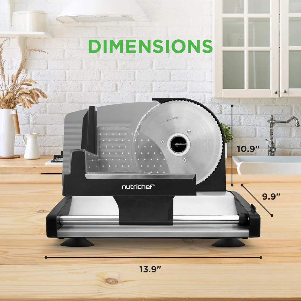 Electric Meat Slicer 200W Adjustable Stainless Steel Blade - Image 6