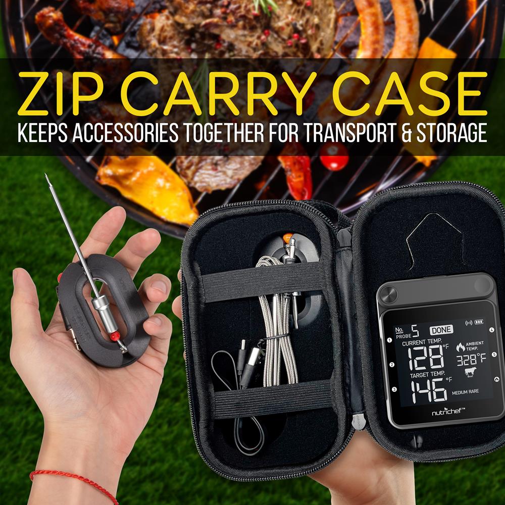 WiFi Grill Thermometer, Dual Probes, Smartphone Alerts, Stainless Steel - Image 5