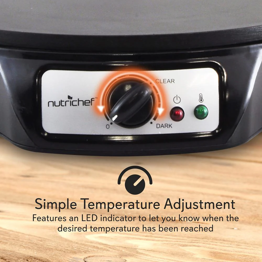 Crepe Maker with Non-Stick 12” Plate for Easy Cleanup and Even Heating - Image 6
