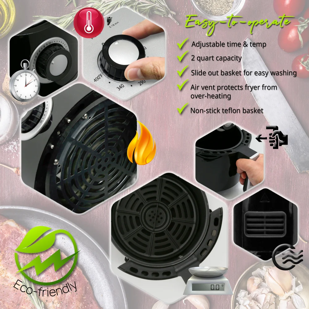 Countertop Air Fryer Oven Cooker - Healthy Kitchen Convection Air Fry Cooking - Image 5