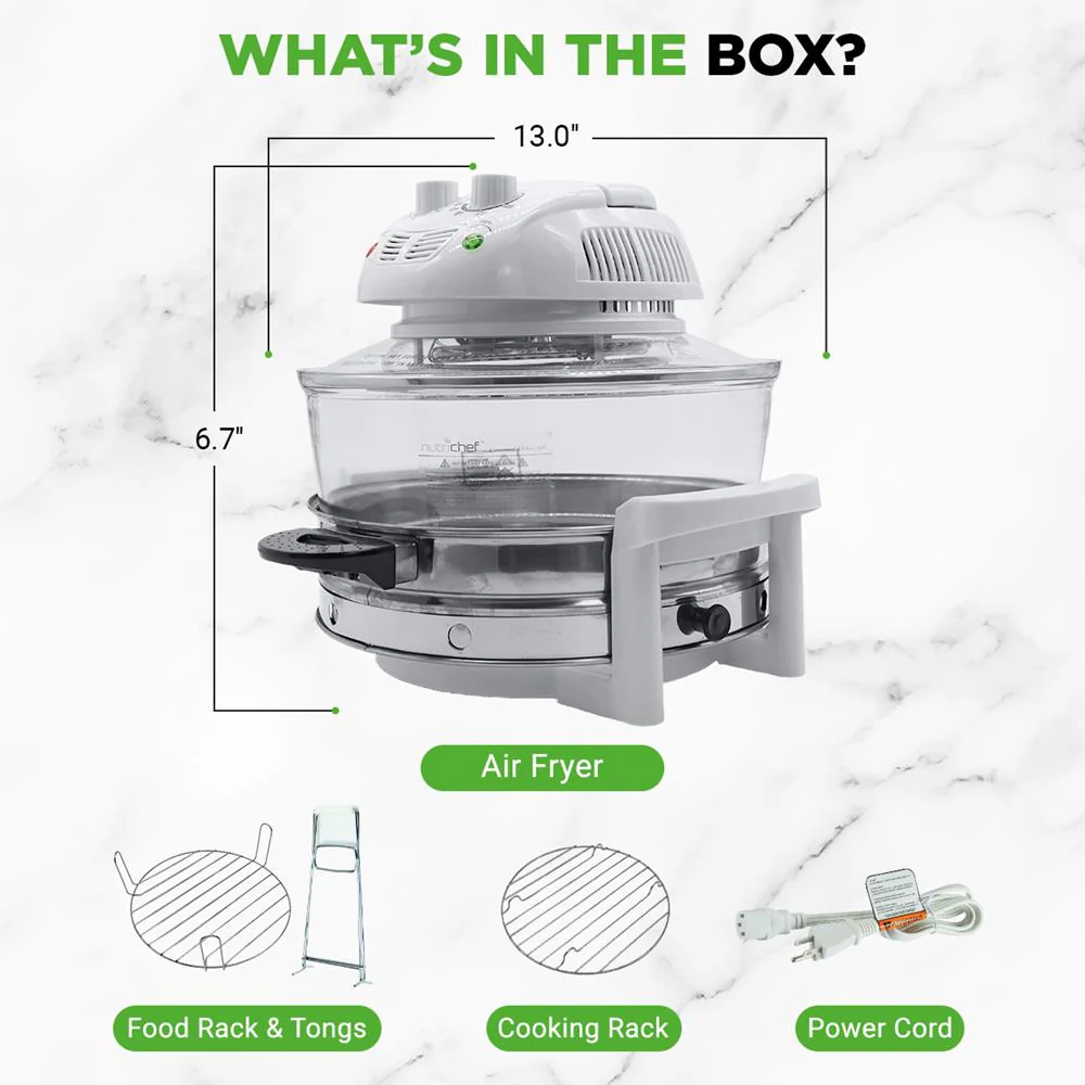 Halogen Oven Air-Fryer / Infrared Convection Cooker, Healthy Kitchen Countertop Cooking - Image 7