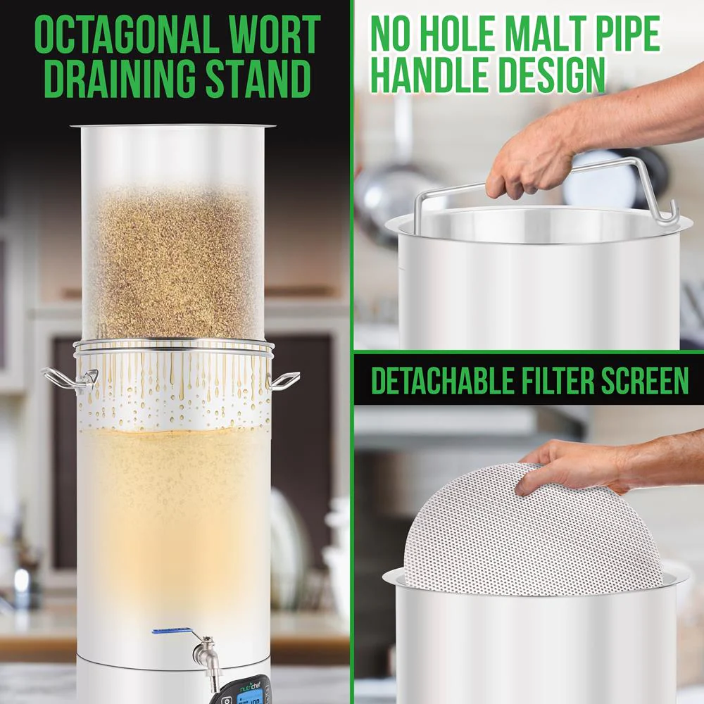 Home Beer Brewing Machine With Inner Malt Pipe And Filter Screen - Image 5