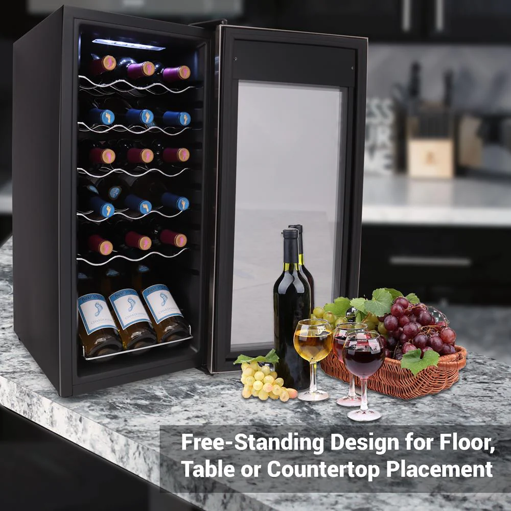 18 Bottle Wine Fridge Quiet Cooling Stainless Steel Door - Image 7