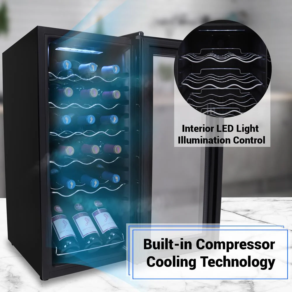 Wine Chilling Refrigerator Cellar - Digital Touch Button Control With Air Tight Seal, Contains Placement For Standing Bottles (18 Bottle Storage Capacity) - Image 3