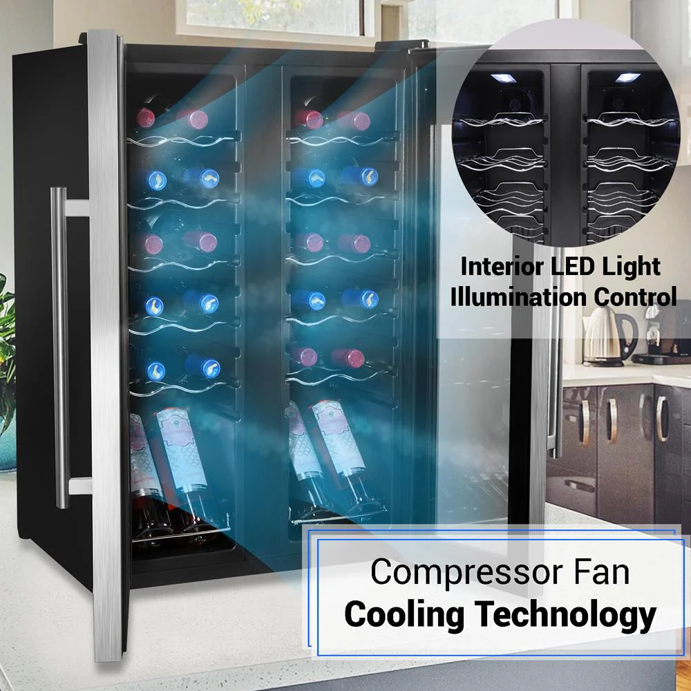 24 Bottle Wine Cooler - Quiet Compressor, Stainless Steel Door - Image 3
