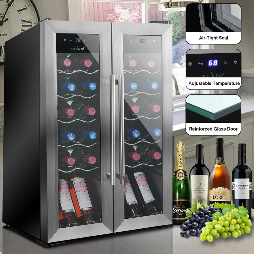 24 Bottle Wine Cooler - Quiet Compressor, Stainless Steel Door - Image 4