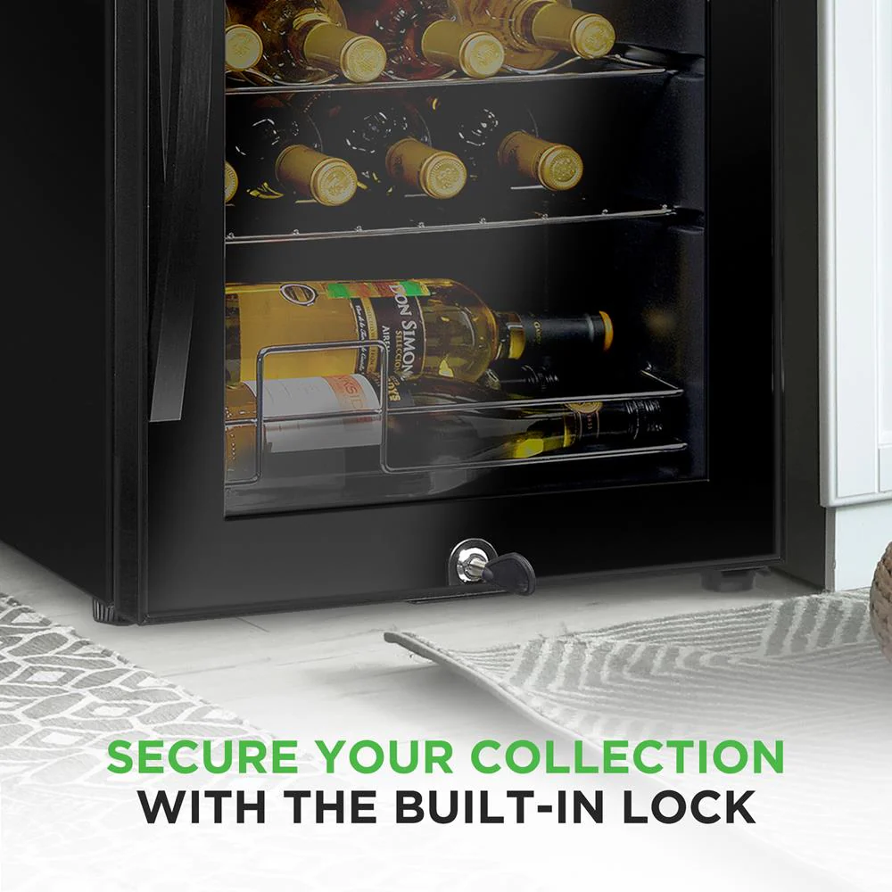 28 Bottle Wine Fridge Quiet Cooling Digital Control Glass Door - Image 6