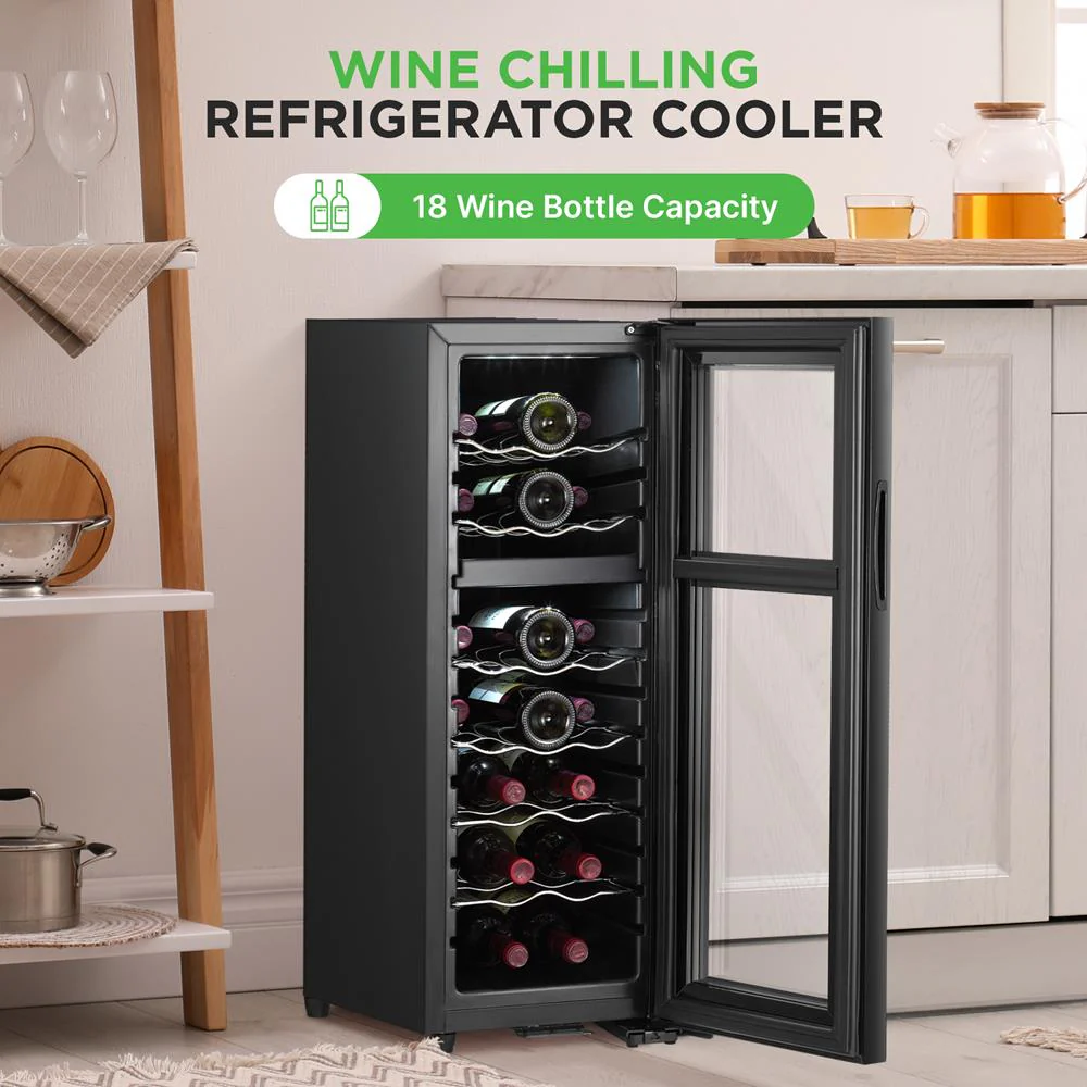 18 Bottle Wine Fridge, Dual Zone, Adjustable Temp, Quiet Operation - Image 2