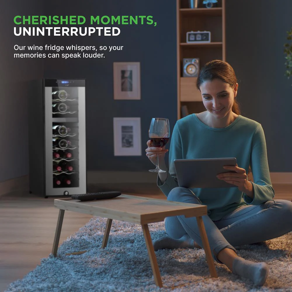 18 Bottle Wine Fridge, Dual Zone, Adjustable Temp, Quiet Operation - Image 7