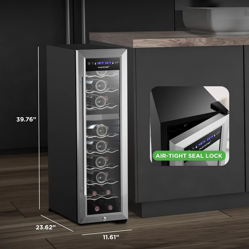 24 Bottle Wine Cooler, Dual Zone, Adjustable Temp, Stainless Steel Handle - Image 5