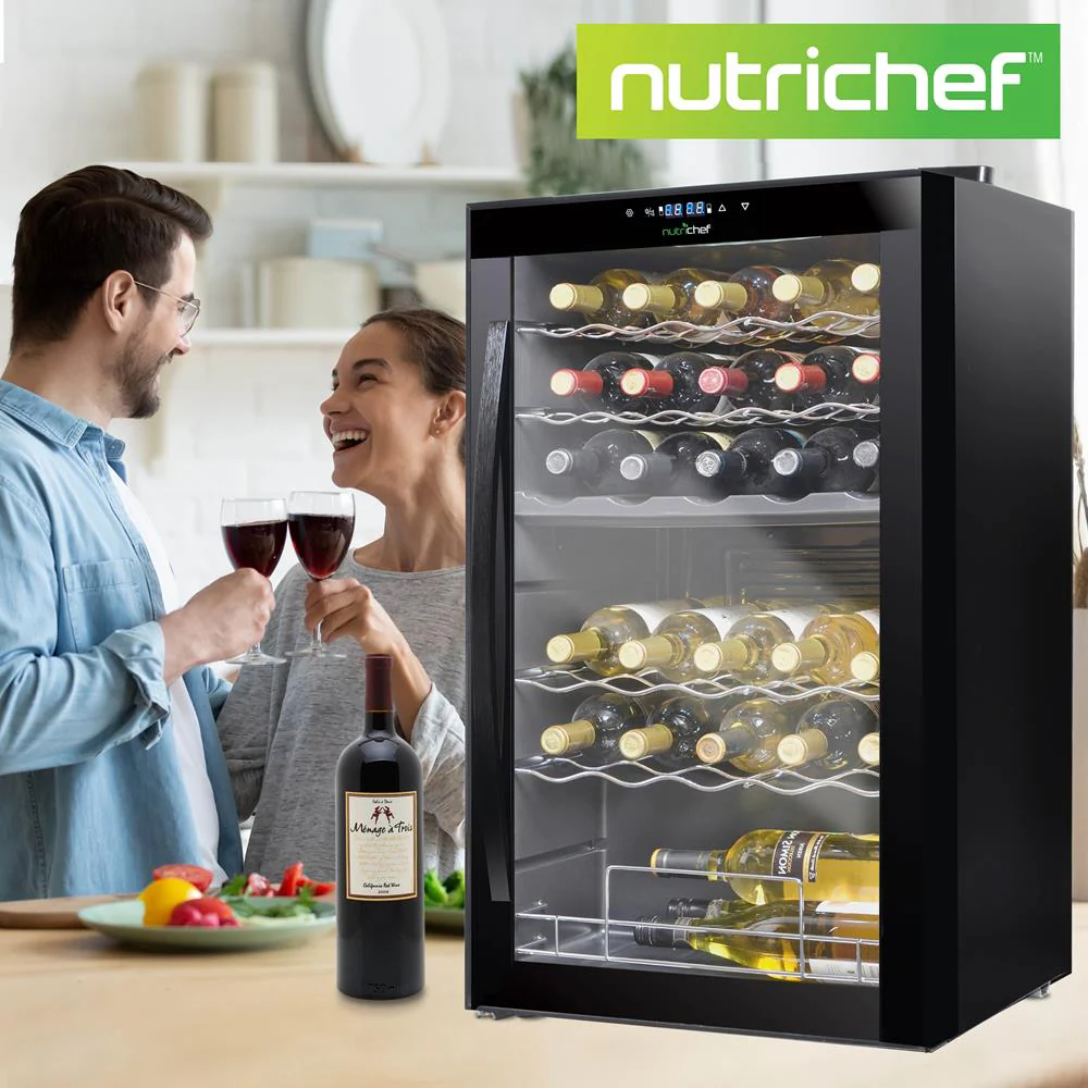 33 Bottle Wine Fridge, Dual Zone, Adjustable Temp, Stainless Steel Handle - Image 7