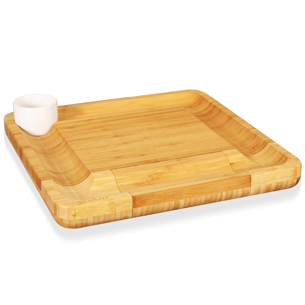 Bamboo Cheese Board & Cutlery Set - Image 8