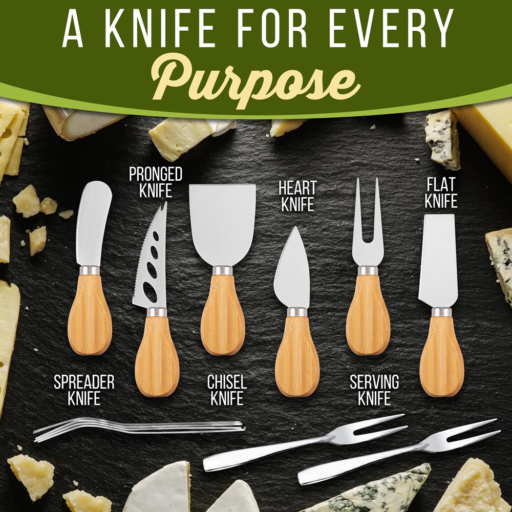 Charcuterie Board Set - Extra Large Bamboo with 6 Knives & Forks - Image 3