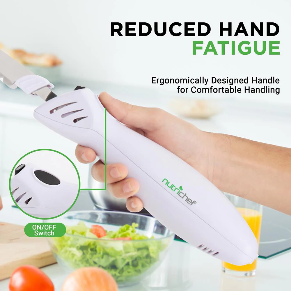Electric Carving Knife Set - Effortless Slicing, Stainless Blades, Wood Stand - Image 3