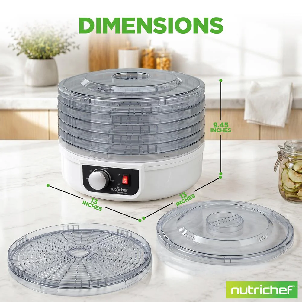 Electric Countertop Food Dehydrator, Food Preserver (White) - Image 8