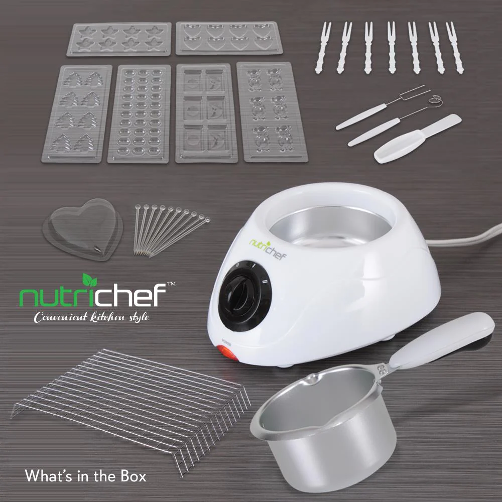 Electric Fondue Pot, Keeps Chocolate Warm, 8.8 Oz, White - Image 6