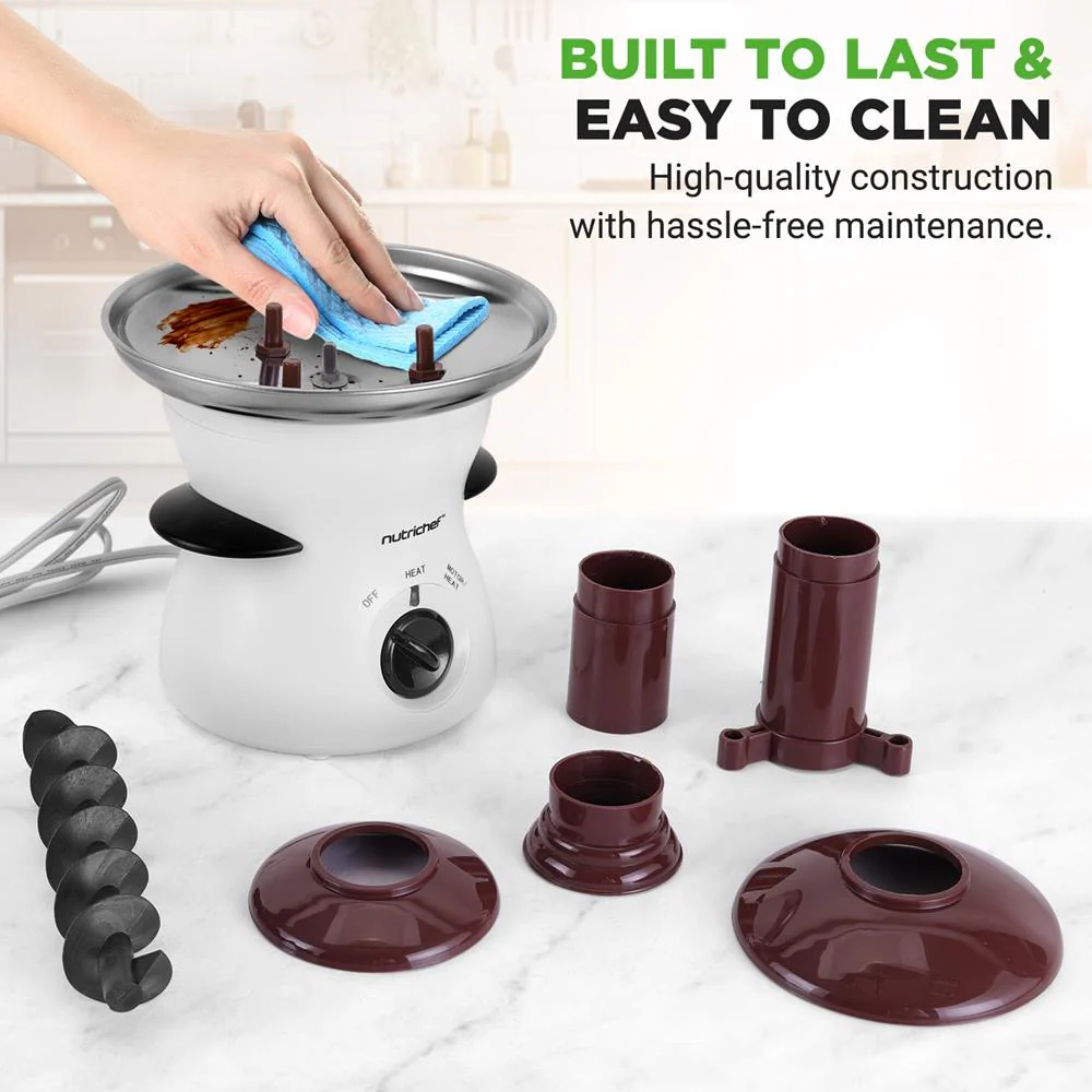 3-Tier Chocolate Fondue Fountain, 16oz Stainless Steel, Easy Clean - Image 4