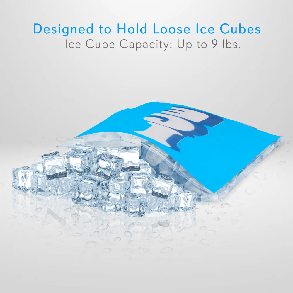 Ice Bag Cooler Pouches - Ice Cube Holding Bag Packs With Ziplock Seal, Re-Usable & Re-Sealable (20 Bags) - Image 2