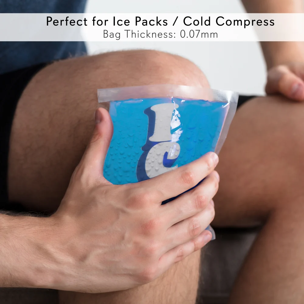 Ice Bag Cooler Pouches - Ice Cube Holding Bag Packs With Ziplock Seal, Re-Usable & Re-Sealable (20 Bags) - Image 3