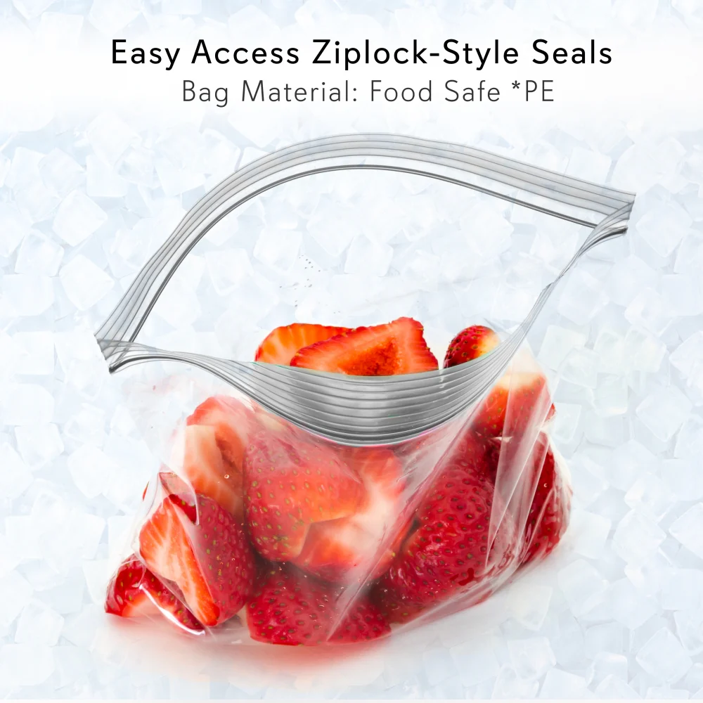 Ice Bag Cooler Pouches - Ice Cube Holding Bag Packs With Ziplock Seal, Re-Usable & Re-Sealable (20 Bags) - Image 4