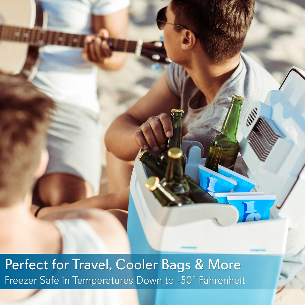 Ice Bag Cooler Pouches - Ice Cube Holding Bag Packs With Ziplock Seal, Re-Usable & Re-Sealable (20 Bags) - Image 5