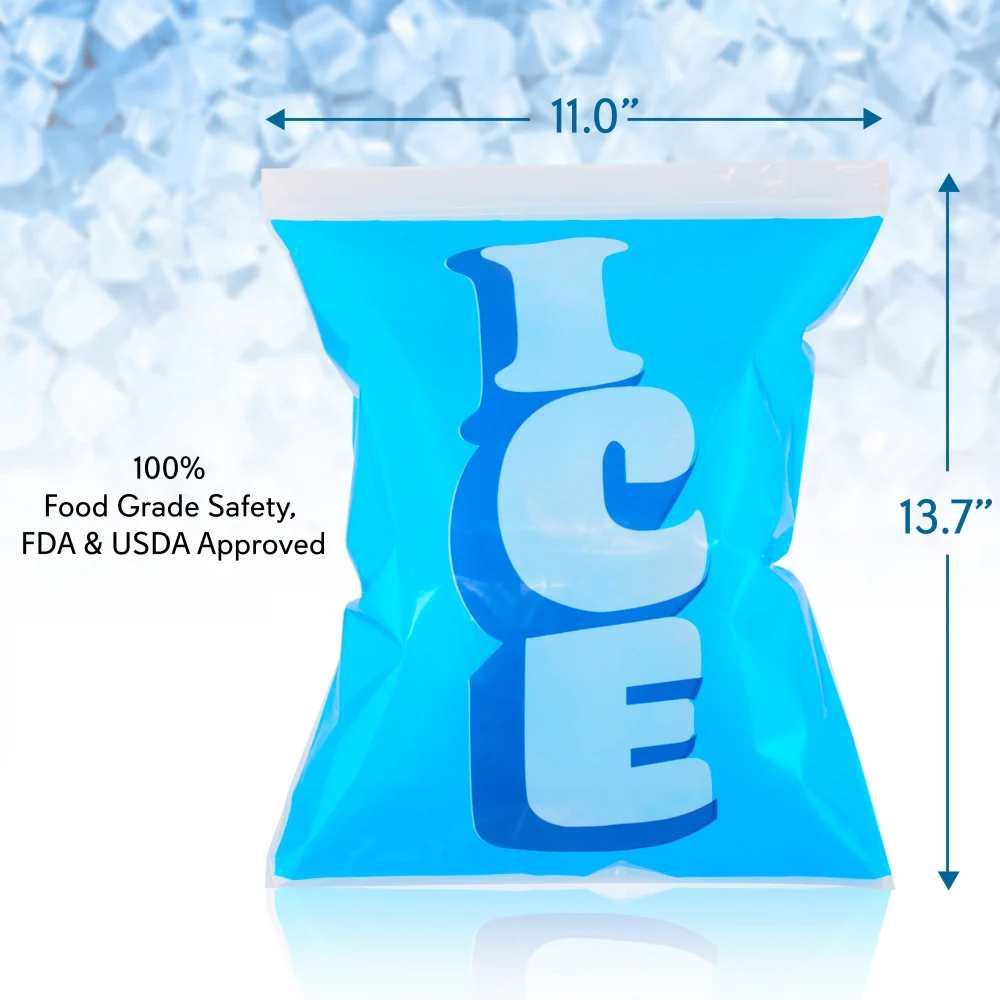Ice Bag Cooler Pouches - Ice Cube Holding Bag Packs With Ziplock Seal, Re-Usable & Re-Sealable (20 Bags) - Image 6