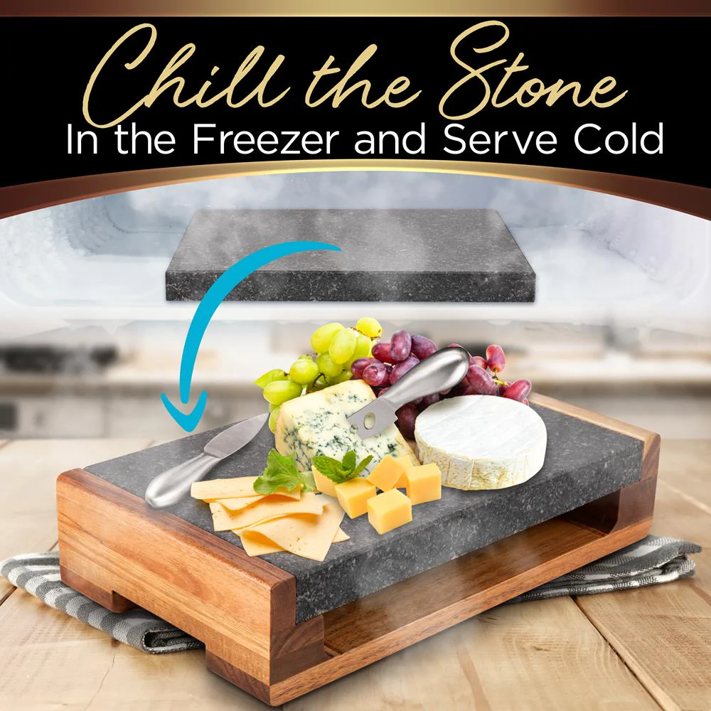 Cooking Stone Grill Set - Retains Heat - Natural Granite Stone - Image 7