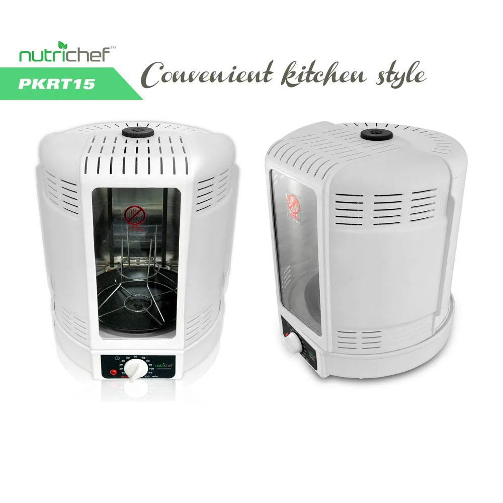 Vertical Rotisserie Oven - Fat-Reducing Dual Heating - White - Image 5
