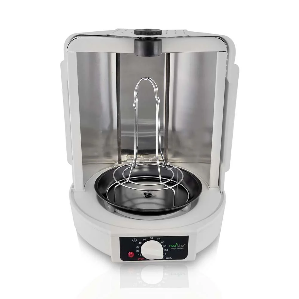 Vertical Rotisserie Oven - Fat-Reducing Dual Heating - White - Image 2