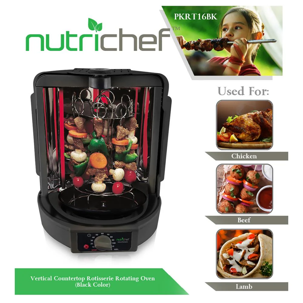 Vertical Rotisserie Oven, Fat-Reducing, Dual Heating, See-Through Window - Image 2