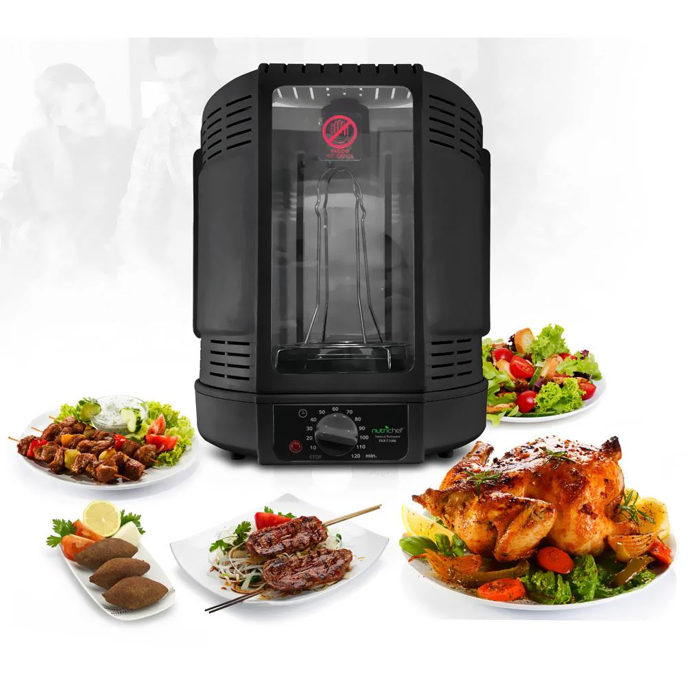 Vertical Rotisserie Oven, Fat-Reducing, Dual Heating, See-Through Window - Image 5
