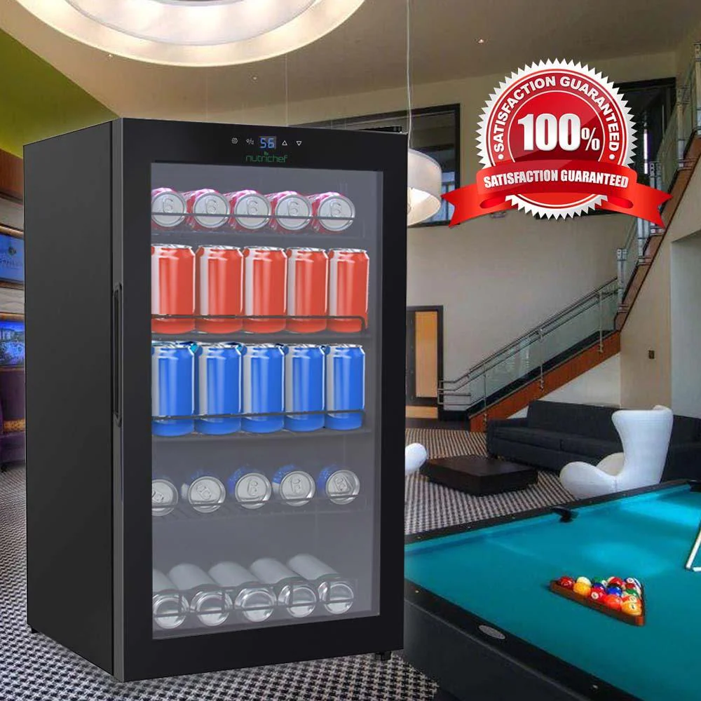 Compact Beverage Fridge Cooler - Can Beverage Chiller Refrigerator (132 Can Capacity) - Image 5