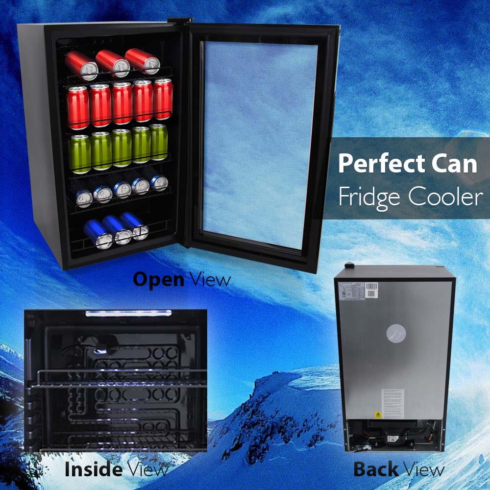 Compact Beverage Fridge Cooler - Can Beverage Chiller Refrigerator (132 Can Capacity) - Image 7
