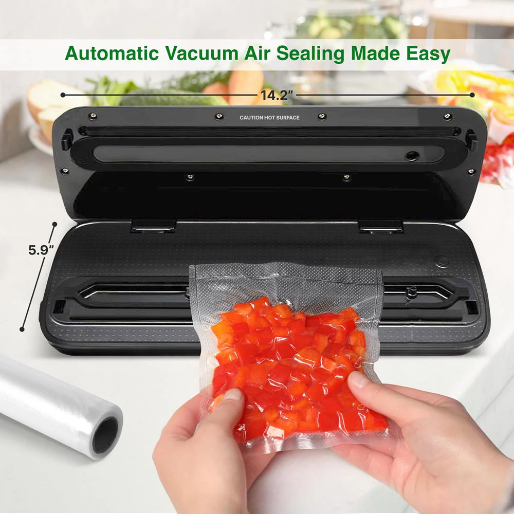 Automatic Vacuum Sealer System - Electric Air Sealing Food Preserver With Stainless Steel Housing - Image 7