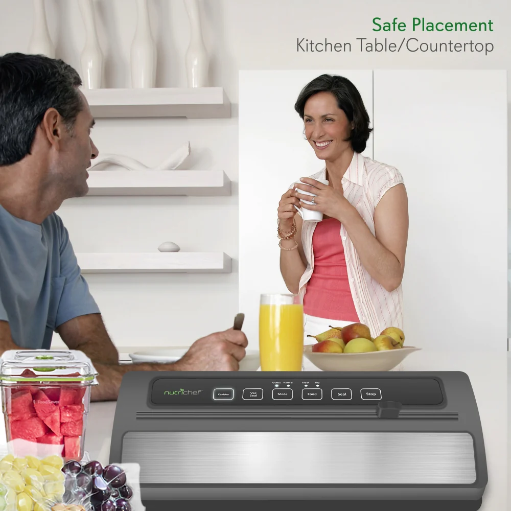Food Vacuum Sealer, Extends Shelf Life, Stainless Steel & ABS, 110W - Image 9