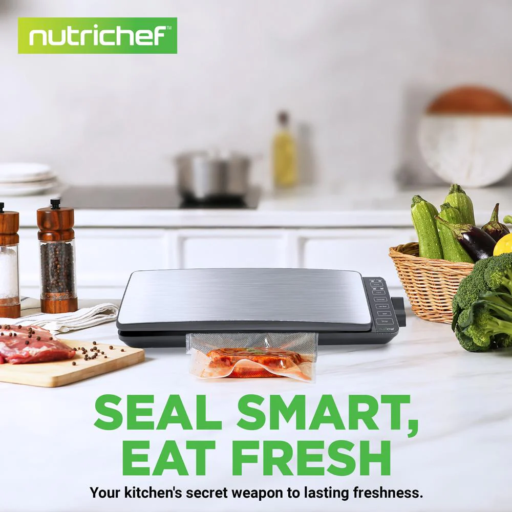 Automatic Food Vacuum Sealer - Electric Air Sealing Preserver System With Reusable Vacuum Food Bags (Stainless Steel) - Image 7