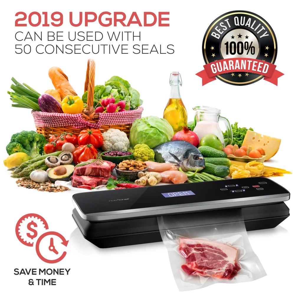 Automatic Food Vacuum Sealer - Electric Air Sealing Preserver System With Soft Touch Digital Button Controls - Image 4
