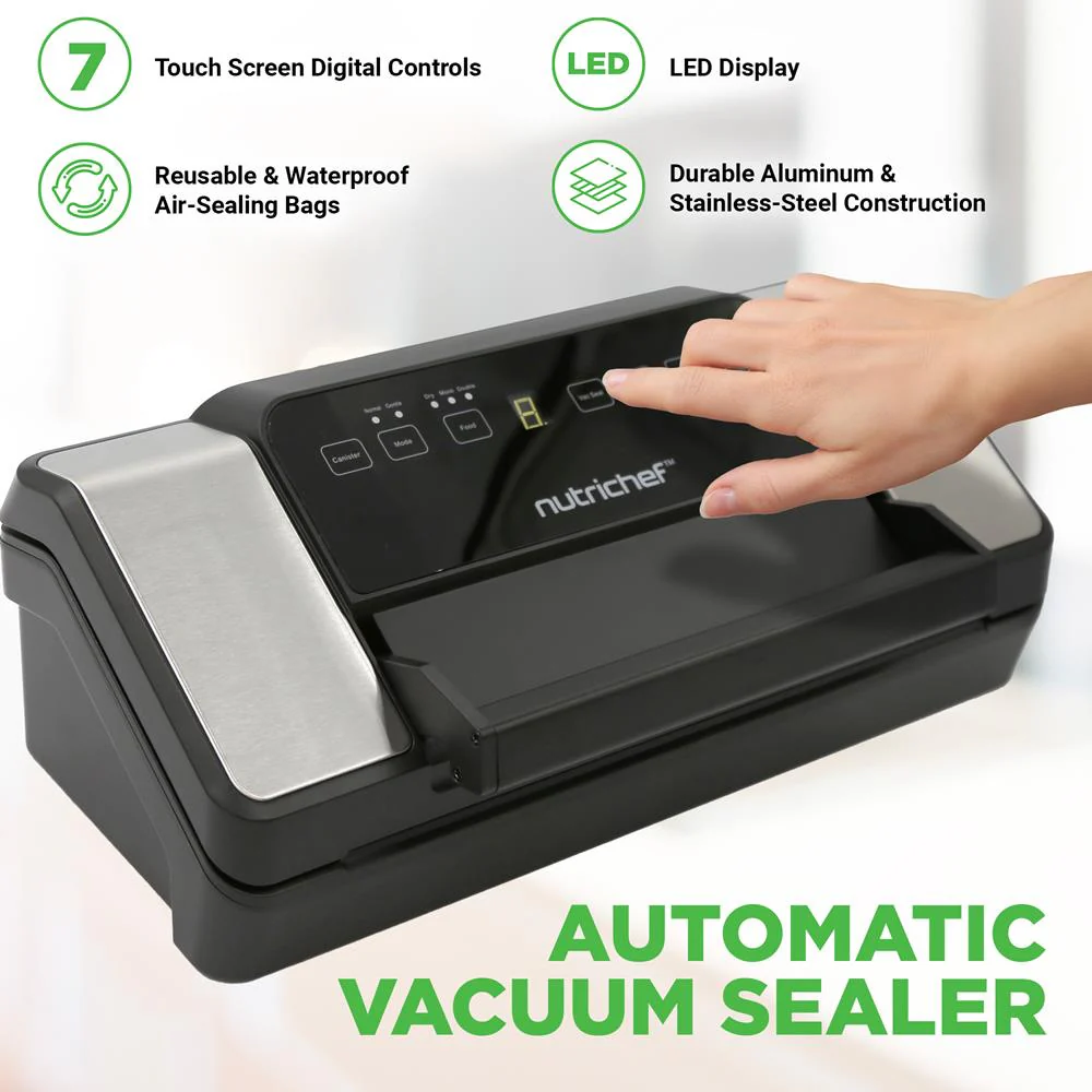 Vacuum Sealer for Food Freshness, Dual Seal, Built-in Cutter, High Suction - Image 3