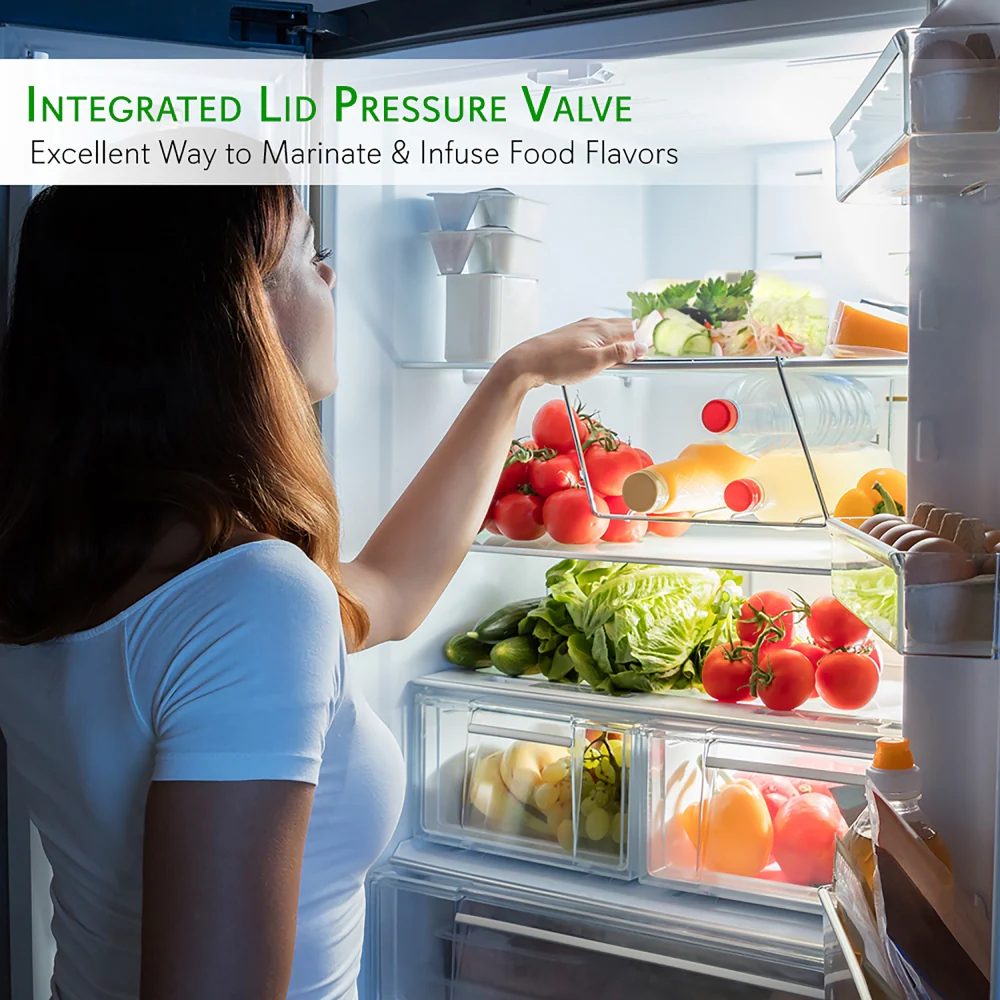 Kitchen Air Vacuum Sealer Container - Air Sealing Food Canister Accessory (1+ Liter) - Image 4