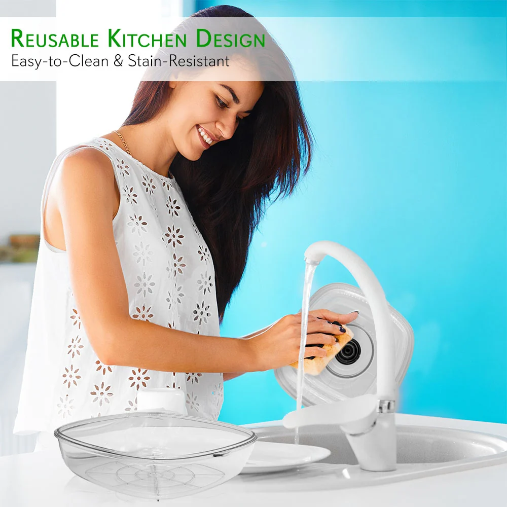 Kitchen Air Vacuum Sealer Container - Air Sealing Food Canister Accessory (1+ Liter) - Image 5
