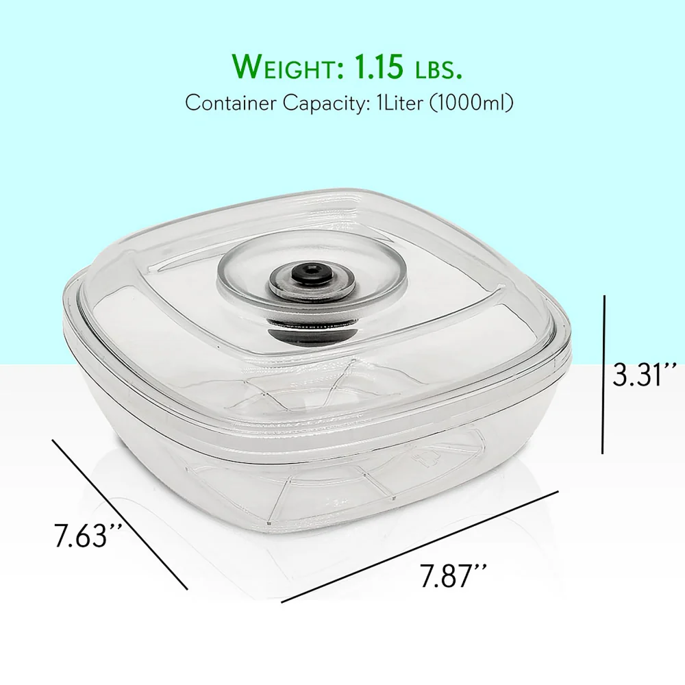 Kitchen Air Vacuum Sealer Container - Air Sealing Food Canister Accessory (1+ Liter) - Image 6