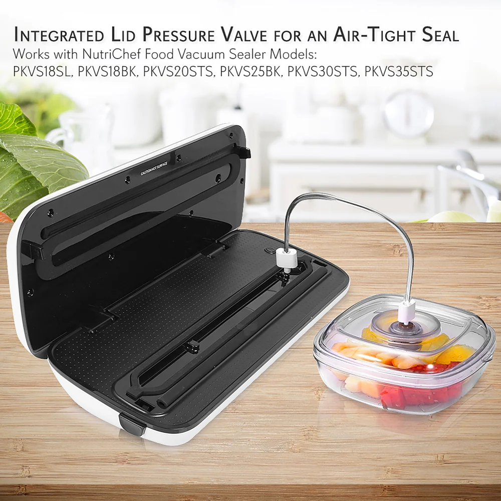 Kitchen Air Vacuum Sealer Container - Air Sealing Food Canister Accessory (1+ Liter) - Image 8